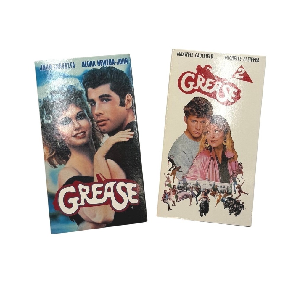 Grease and Grease 2 VHS Tape Movie Set Paramount Pictures